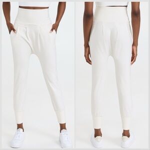 Port De Bras Jazmin Pleated Jogger Pants in Chantilly Cream White Sz M